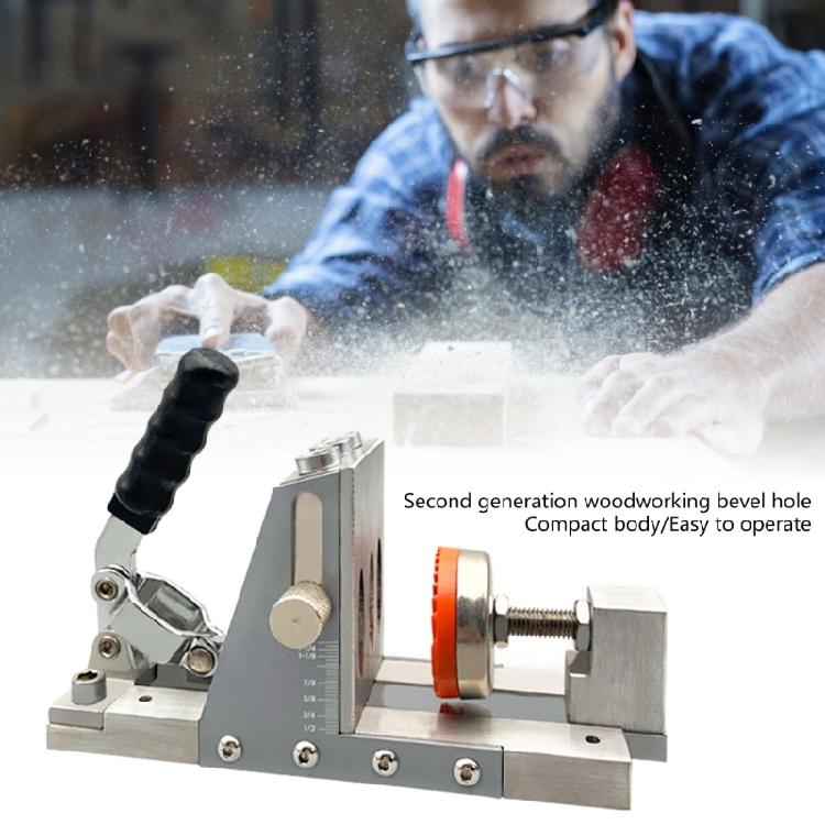 Pocket Hole Jig Kit, Upgraded Metal Pocket Hole Jig Systems,Jig for Strong Joints, Precise Pocket Screw Jig