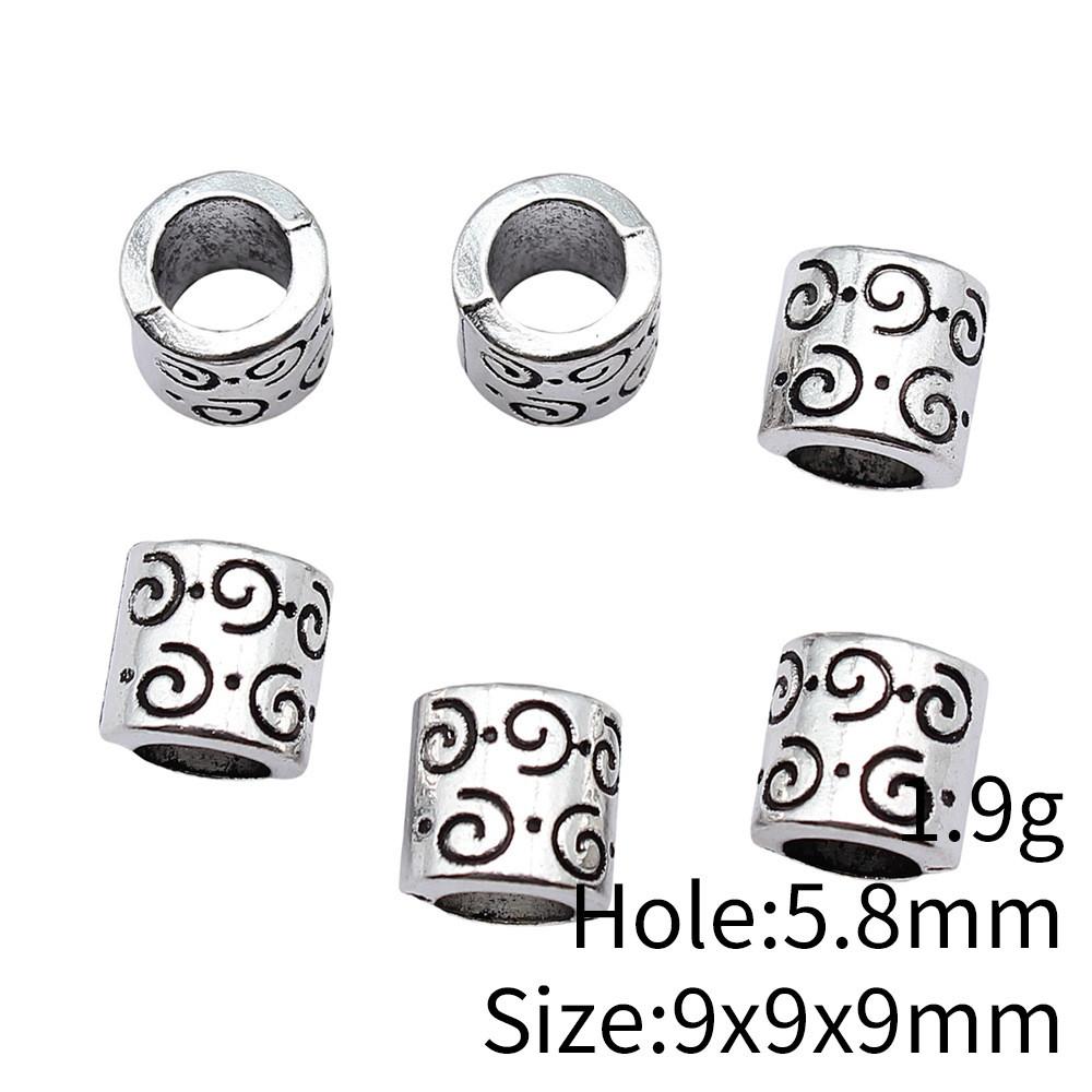 Bead Pendant Accesories Macroporous Big Hole Beads Loose Spacer Accessories Parts Metal Beads Accessories For Women
