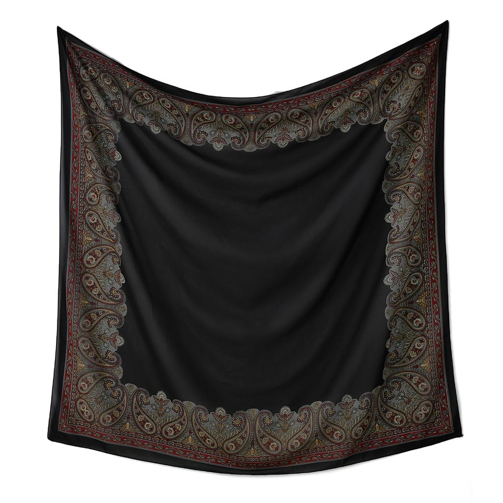 New 110cm Cashew Print Square Hijab Scarf Muslim Women's Breathable Summer Head Cover Fashion Shawl Scarves
