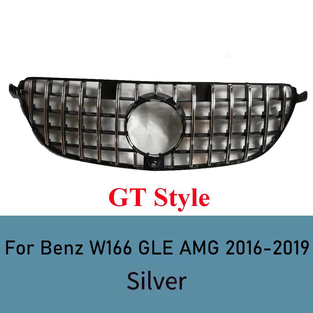 

Решетка переднего бампера для Mercedes GLE AMG W166 2016-2019 стиль GTR ABS черная сетчатая решетка крышка радиатора тюнинг аксессуары