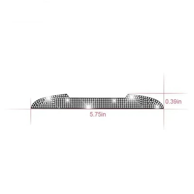 2/4Pcs Car Stickers Car Door Bowl Handle Protection Strip Rhinestone Inlay Rearview Mirror Anti-scratch Decal Auto Accessories