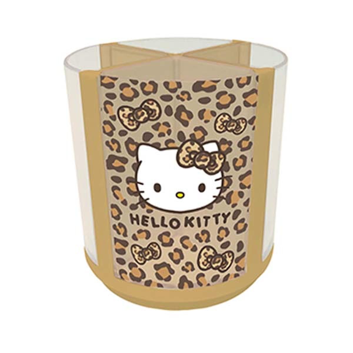 Компания KHello Kitty Вращающаяся ручка Леопард H110 x Подставка, Печать, CPE9-KTHY, 100 мм