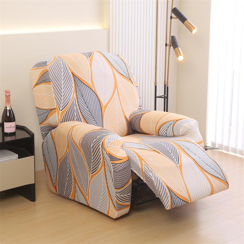 4 Pieces/Set Recliner Sofa Cover Stretch Solid Color Lazy Armchair Slipcovers Couch Covers For Living Room Decor