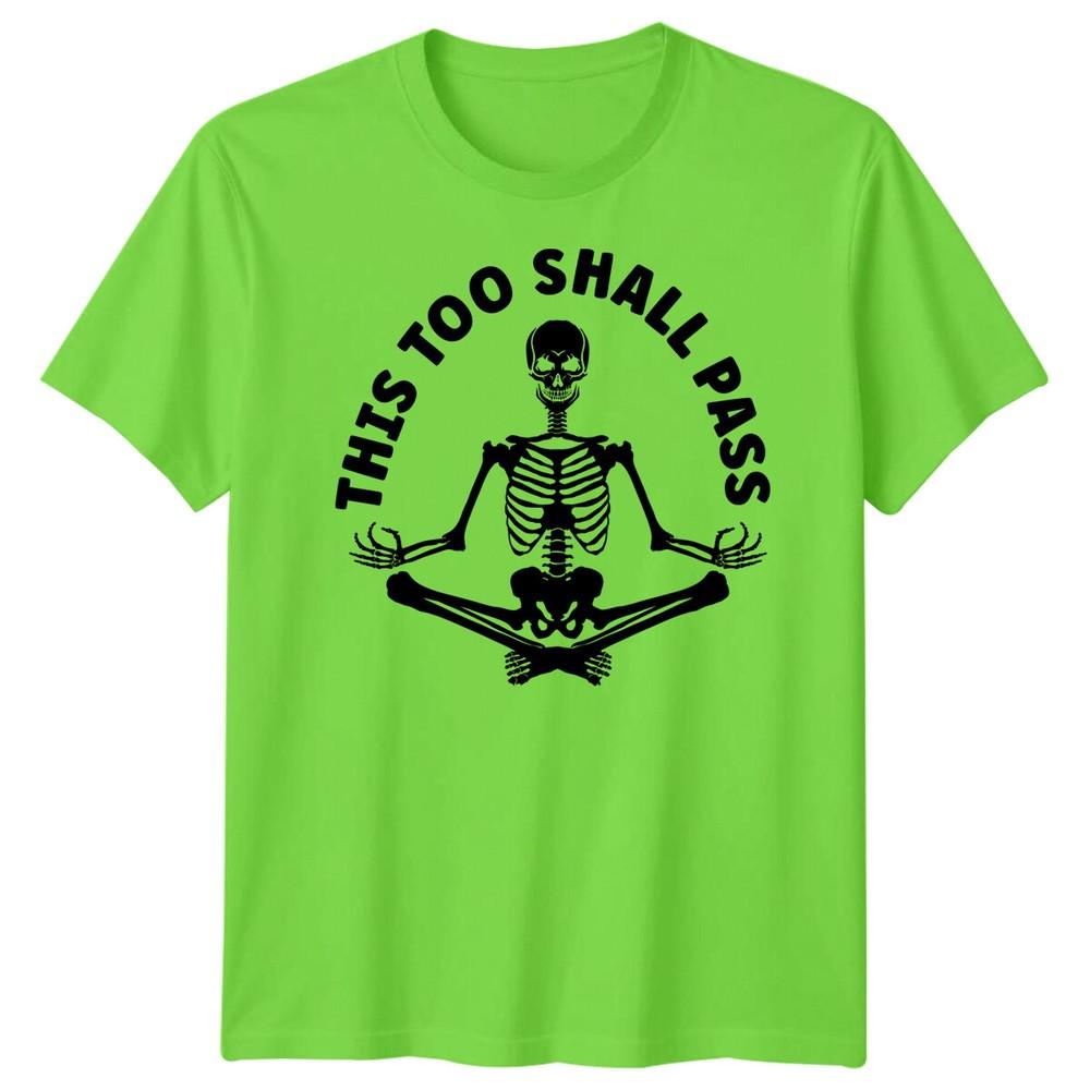 

Мужская футболка с изображением скелета в медитации, футболка, осведомленность о психическом здоровье, тревога, эмоция #MHA S