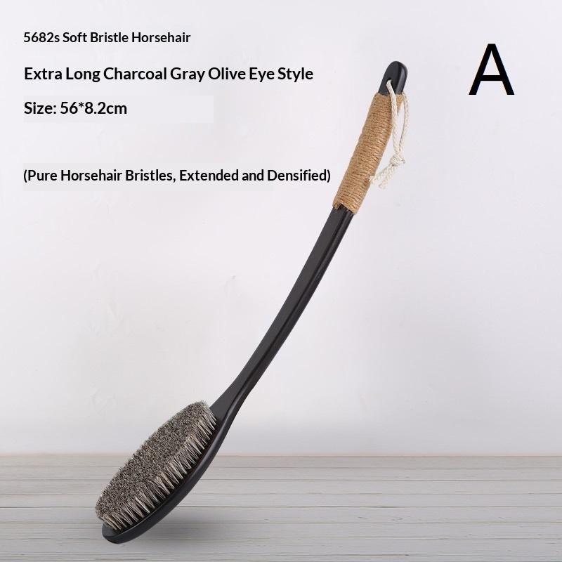 56cm/43cm Myjka do pleców pod prysznic z zakrzywionym długim uchwytem, Szczotka do ciała do użytku na mokro i na sucho, Narzędzie do mycia pleców dla mężczyzn i kobiet