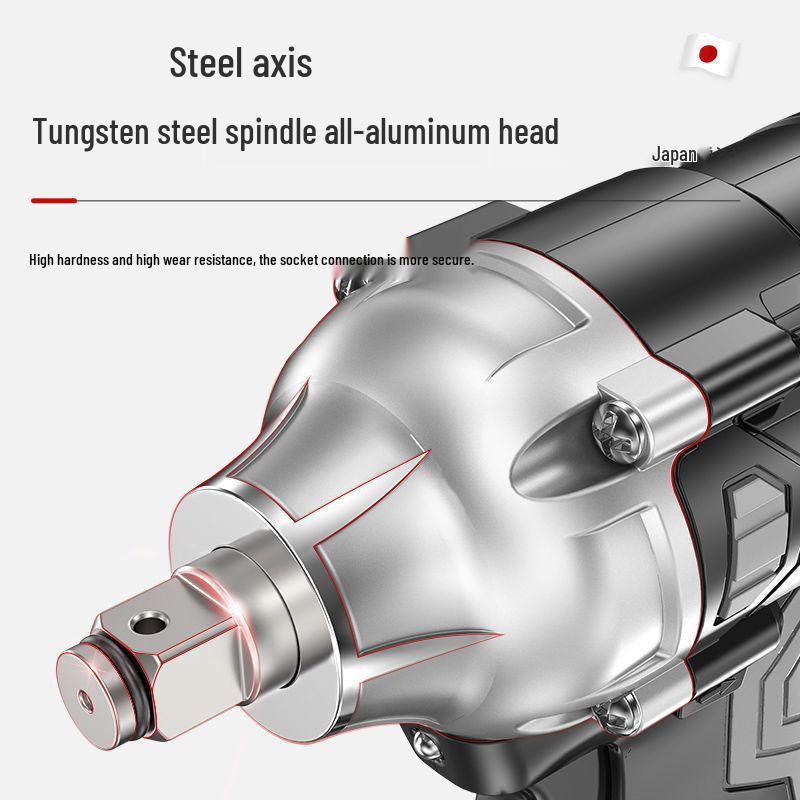 High Torque Rechargeable Brushless Impact Wrench with Lithium Battery for Car Repair