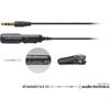 Audio-Technica Headphone Extension Cable with Volume Control, Black AT3A50ST/0.5 BK
