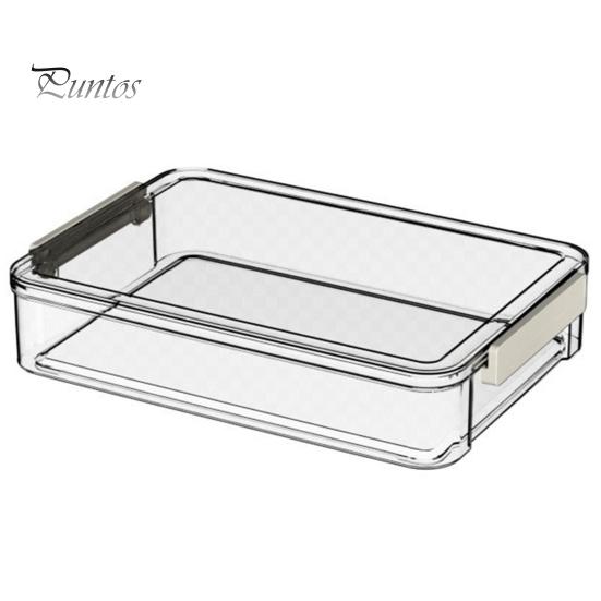 Transparent Document Organizer Box Dustproof with Lid Comfortable Grip Handle See-through Storage Container