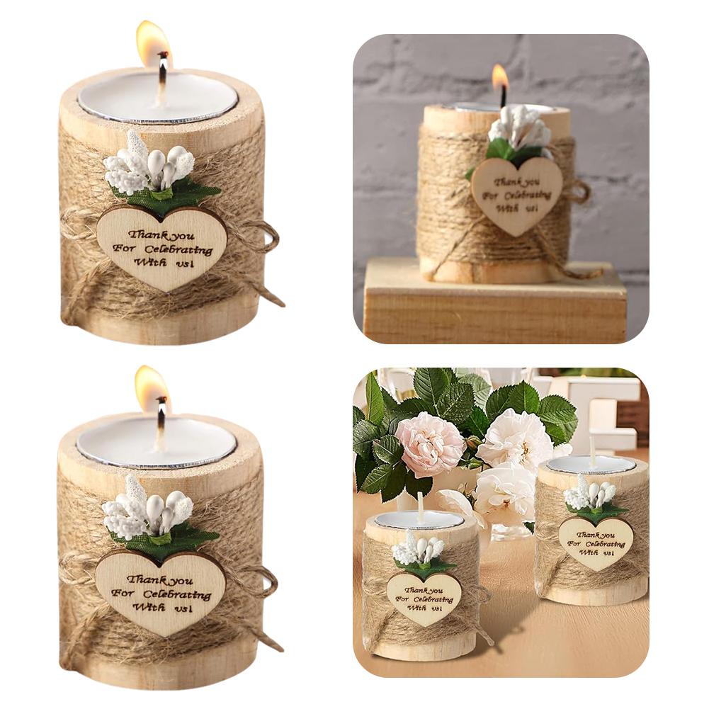 

12 Pcs Set of Wooden Tealight Candle Holders Small Candlelight Candlestick Baby Shower Favors Bridal Shower Favors for Guests China Mainland