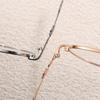 2023 Korean Style Ultra-light Titanium Round Glasses with Exquisite Crotone Temple