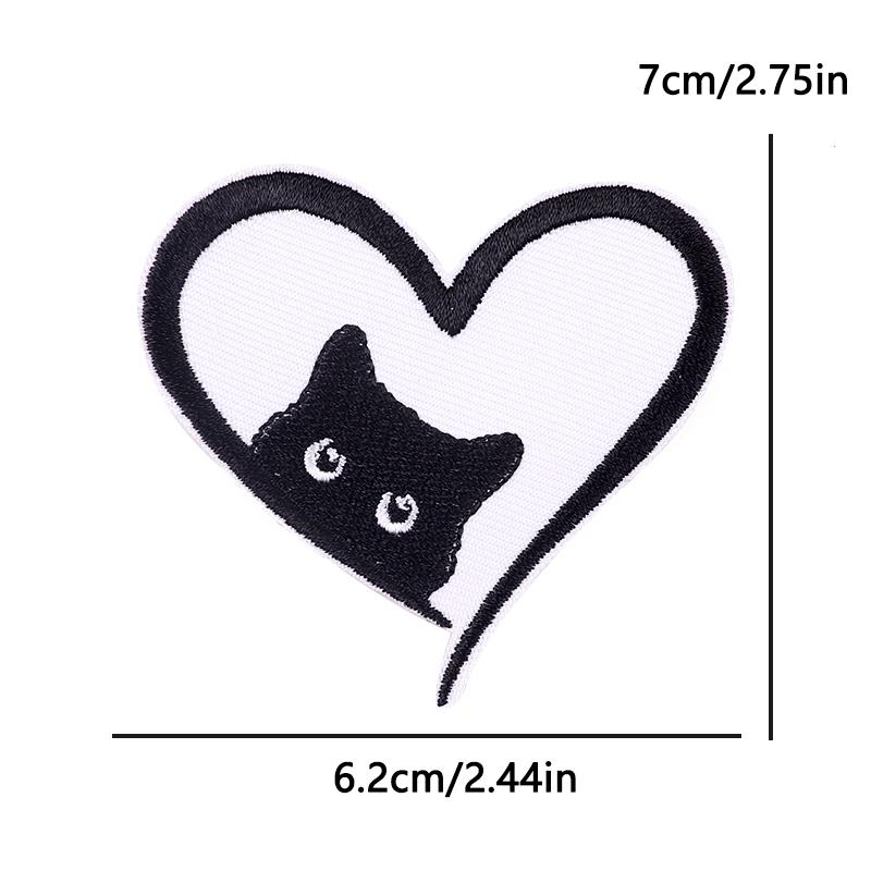Fusible Iron On Patch Cute Animal Patch Embroidery with Cat Butterfly Dinosaur Fantasy Trio for Kids Vest Kawaii Story Decor