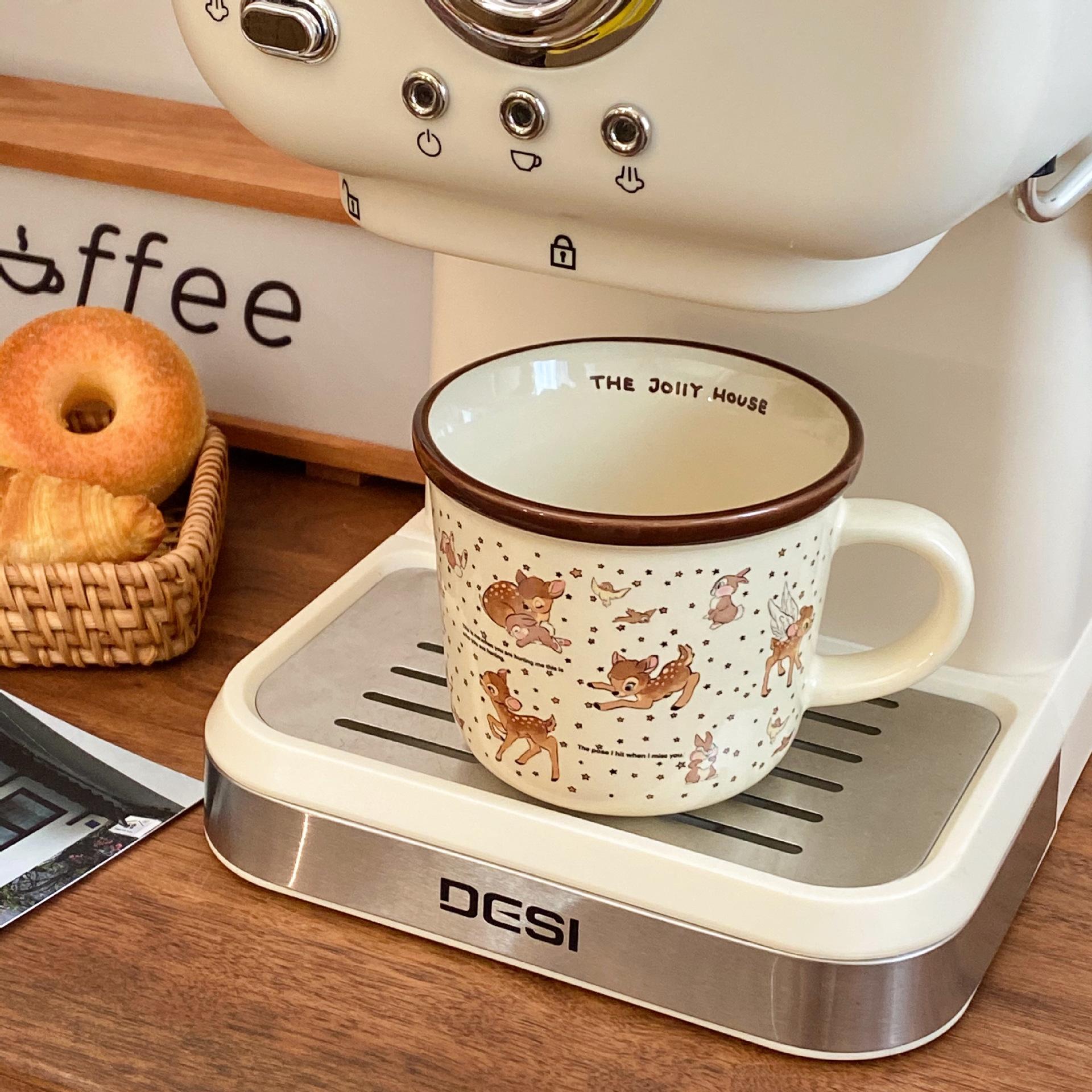 Керамическая кружка Star Elk, кружка высокой ценности с ручкой, бытовая чашка для питья, кофейная чашка 301-400ml