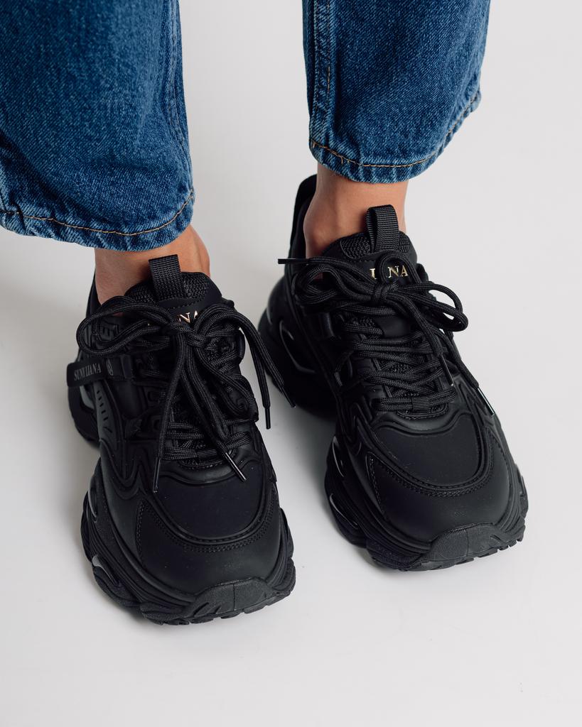 Women's Sneakers Suny Liana 6100 36 Black Leather Textile