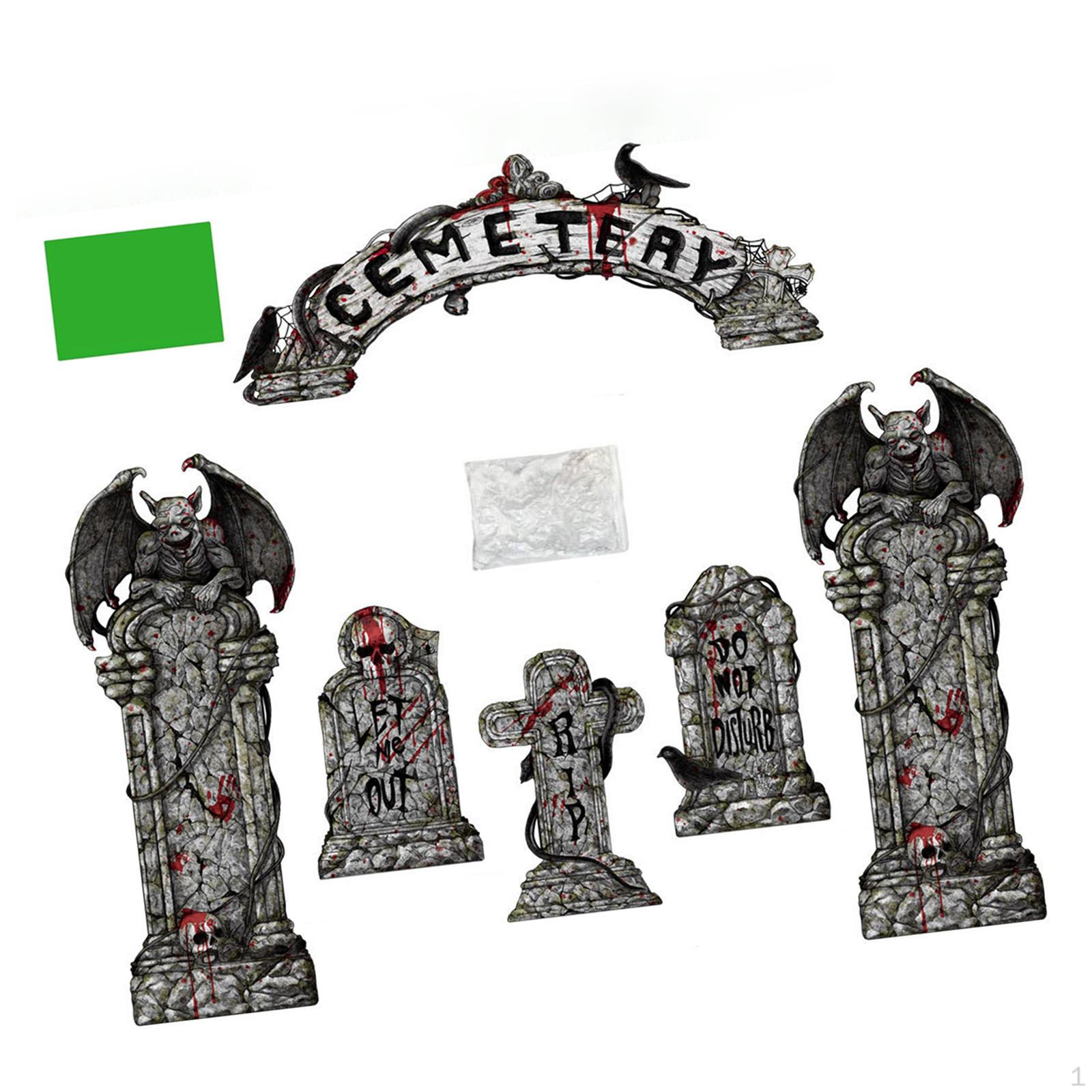 

Украшения для автомобиля на Хэллоуин Декор Многоцелевые гаражные ворота Праздничные принадлежности для арки tombstone