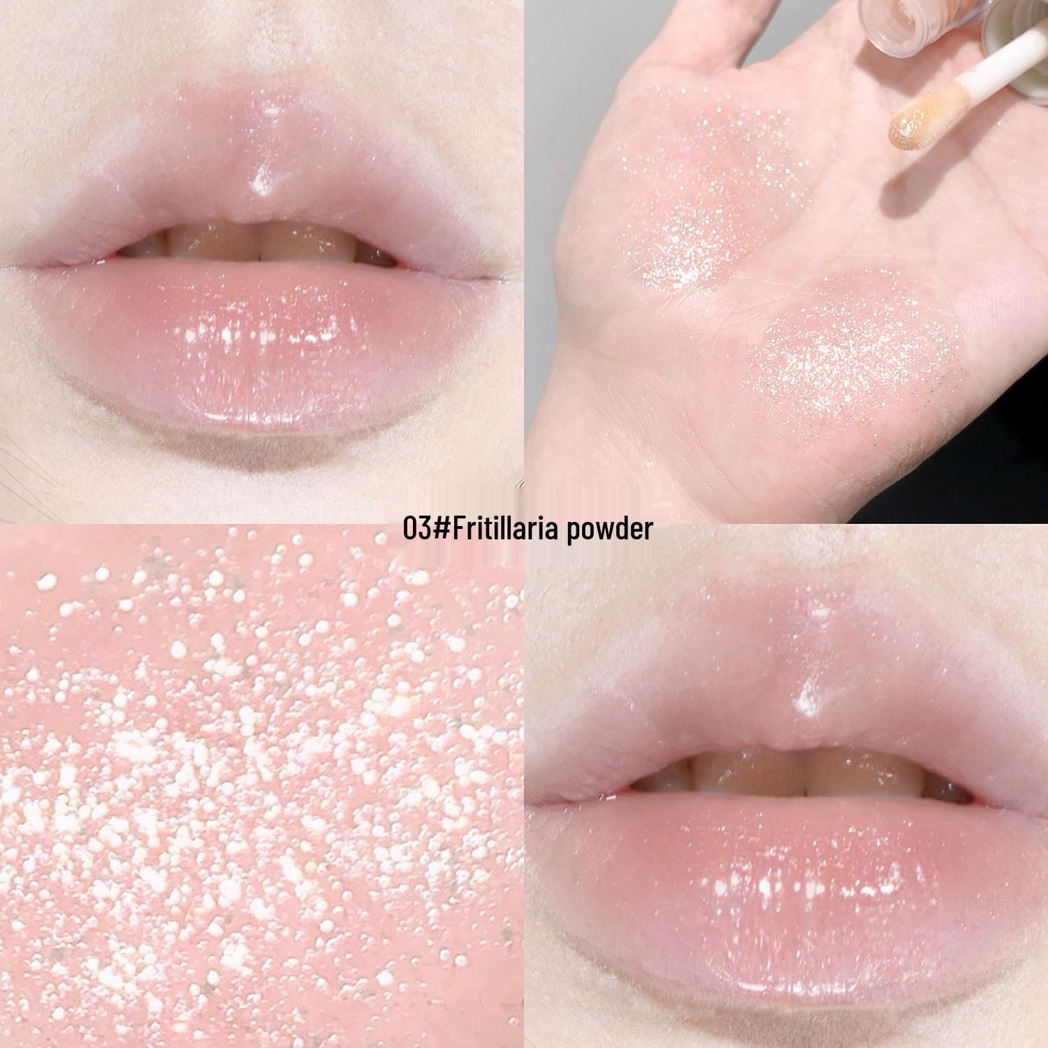 

Shaqinuo Hydrating Brightening Lip Gloss Set: Heart Shimmer, Pearlescent, Watery Plump Lips.