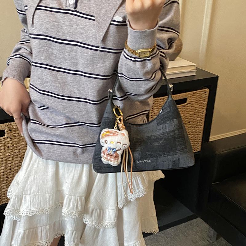 Trendy Korean  Folded Cloud Top Handle Bag Women Stylish Crossbody Shoulder Bag Comfortable and Versatile Texture Commuting Bag чёрный