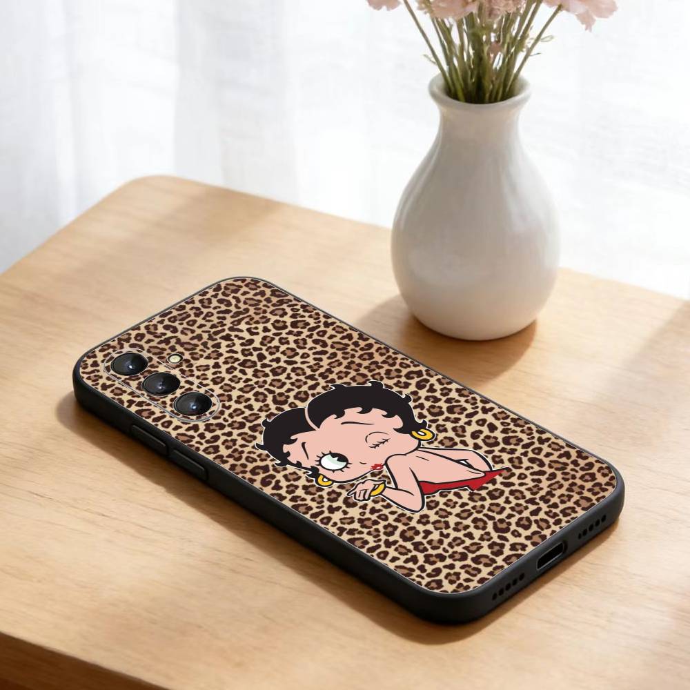 Y-BettyS-Cute-t-Boops Phone Case For Samsung Galaxy A73,A21s,A22,A31,A52,A53,A71,A41Soft Black Shell