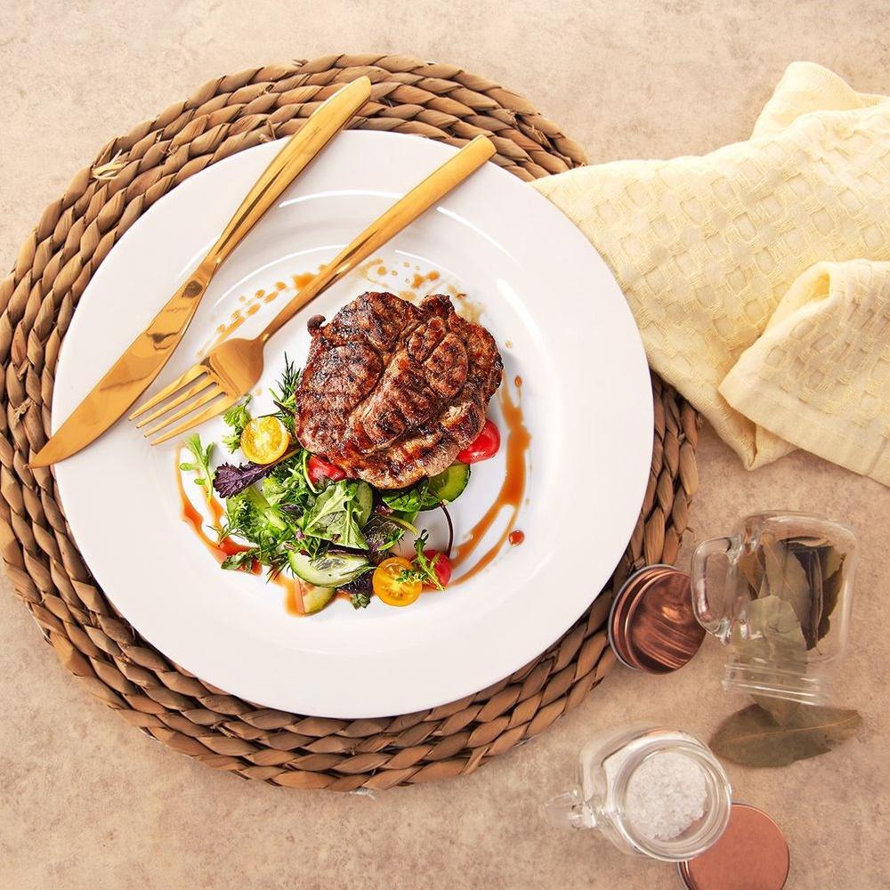 Mona Klassische Weiße Porzellan-Speiseteller, 27 cm