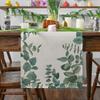 Plant Green Leaves Spring Atmosphere Linen Table Runner Kitchen Table Decoration Tablecloth