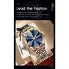 POEDAGAR Top Fashion Man Clock Business Waterproof Luminous Date Week Wristwatch Quartz Stainless Steel Casual Watches