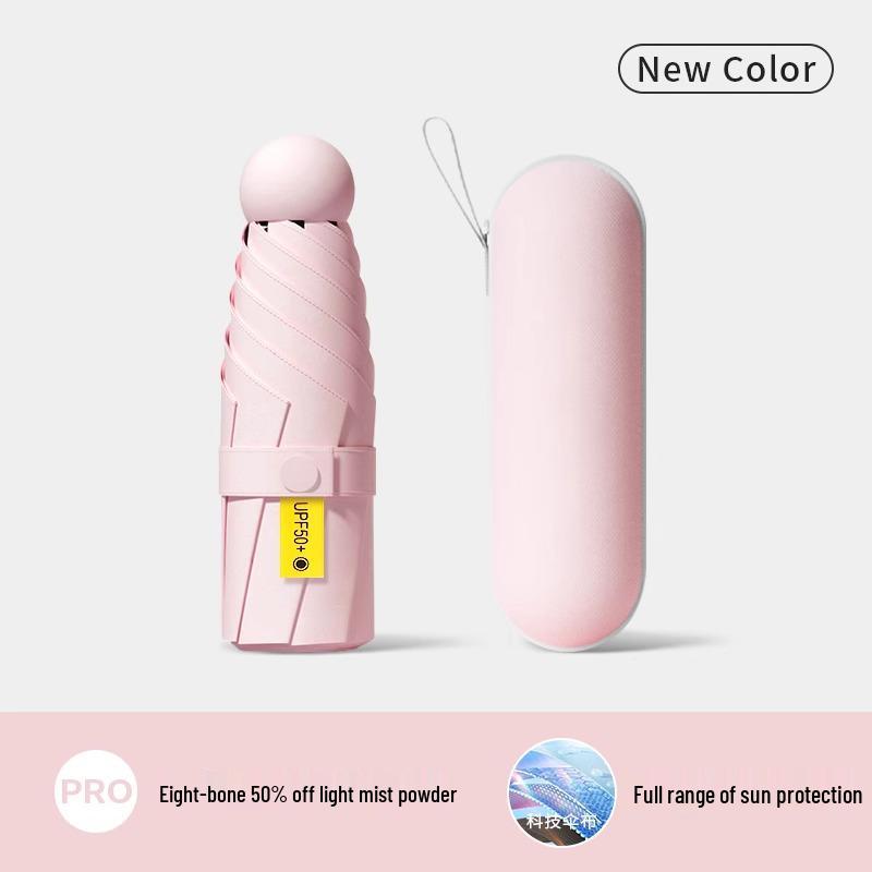 Mini Five-Fold UV Protection Sunscreen Umbrella: Portable and Dual-Use for Sun and Rain, Women's Sunshade Umbrella