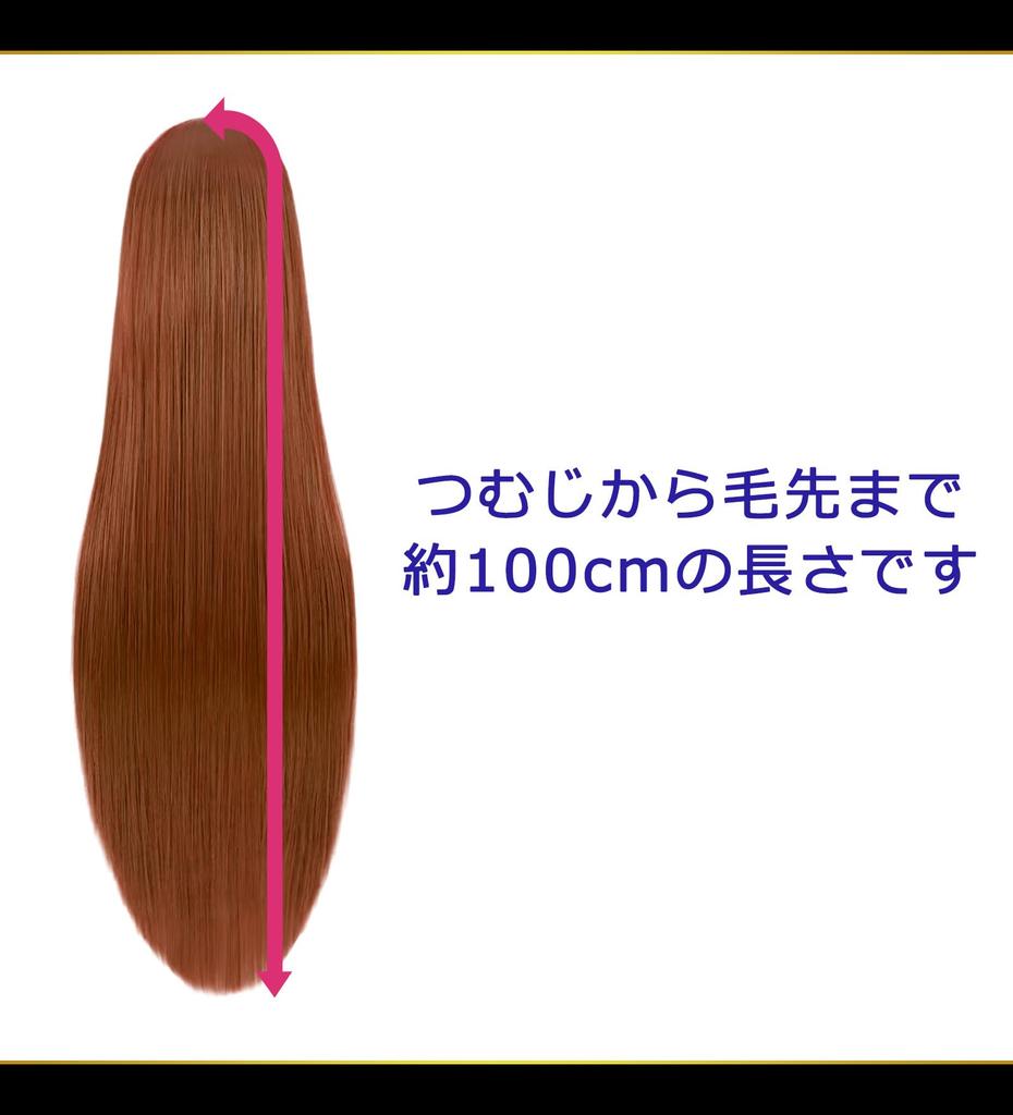 CaseEden Cosplay Wig, Premium, Smooth, Long, 100cm, Brown, 6156