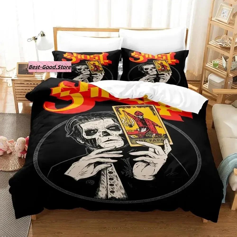 Ghost Rock Band Tank Bedding Set Printed Bed Set With Pillowcase Bed Duvet Cover Soft Single Double Queen Super King Size