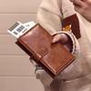 Retro Multifunctional Passport Wallet: All-in-One Holder, Money Clip, and Passport Protector