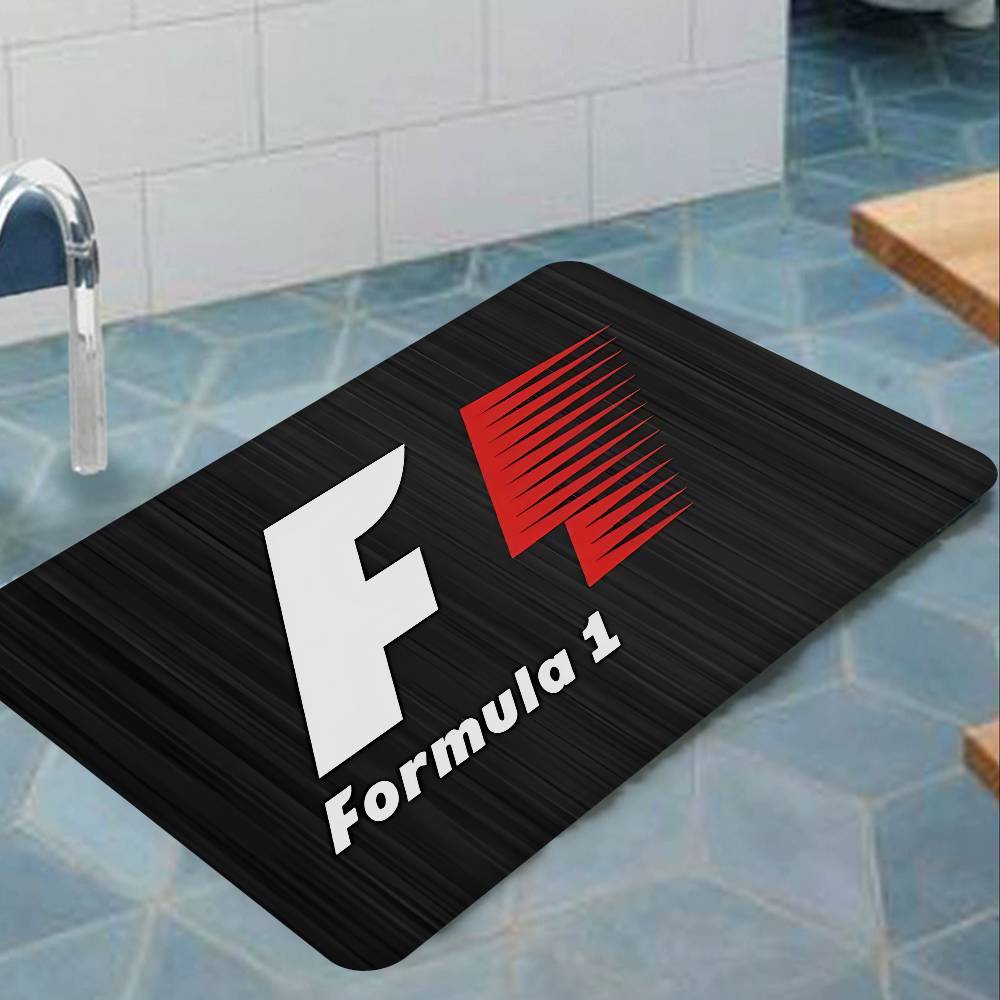 F-F1S F-Formula 1 LOGO Floor Mat Anti-slip Absorb Water Long Strip Cushion Bedroon Mat Alfombra