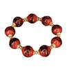 Vintage Red Frog Skin Glass Bead Earrings & Retro Bracelet Necklace Set