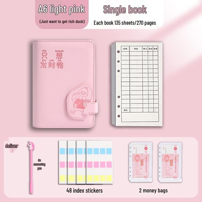 Primary School Student Savings Log: Money Storage Bag & Family Finance Notebook