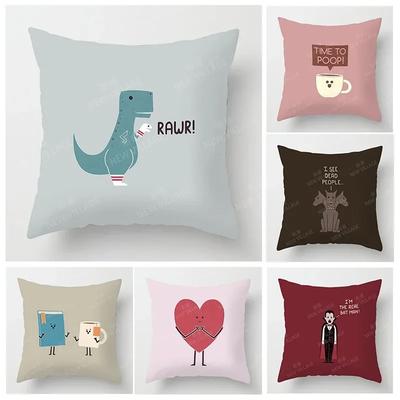 Nordic Home Decor Throw Pillowcase Sofa Cushion Cover Modern 45x45cm 45*45 50x50 60*60cm Child Kawaii Cartoon 40*40 Living Room