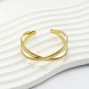 New Double-Line Cross Cool Style Bracelet: Simple, Versatile, Fashionable Light Luxury Wristband for Women