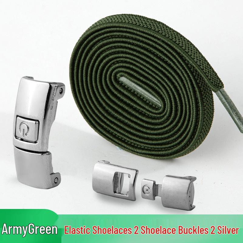 Mesh No-Tie Shoelaces with Interlock Buckle for Men & Women