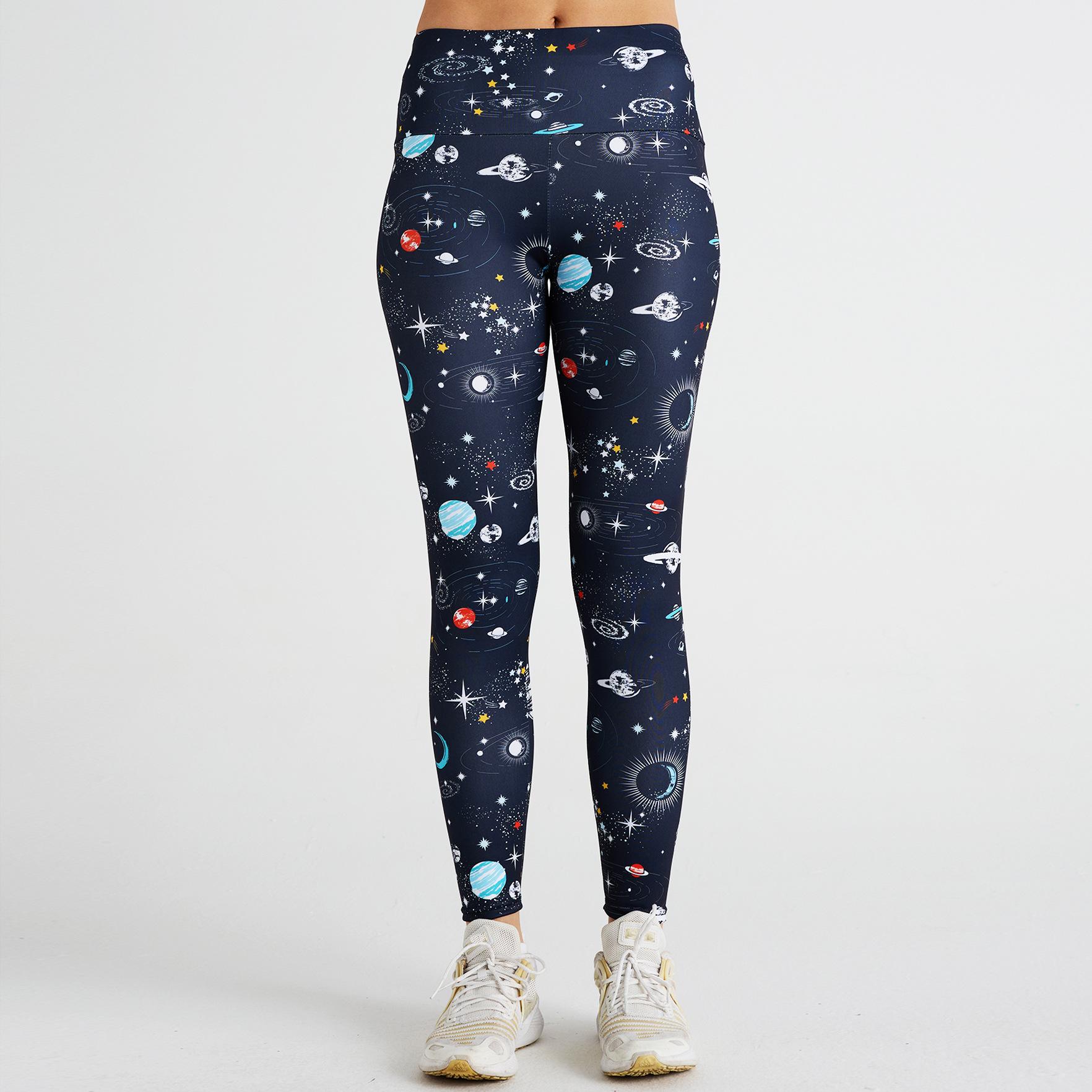 

Женские штаны для йоги с принтом «Космический космос» с высокой талией, спортивные штаны для фитнеса, штаны для йоги для женщин S