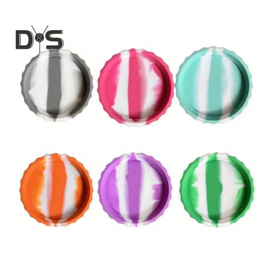 

6 шт. силиконовых крышек для банок, герметичные многоразовые крышки для напитков, для пива, газировки, сока, универсальные стандартные банки, 6 разных цветов, защитные крышки для напитков A