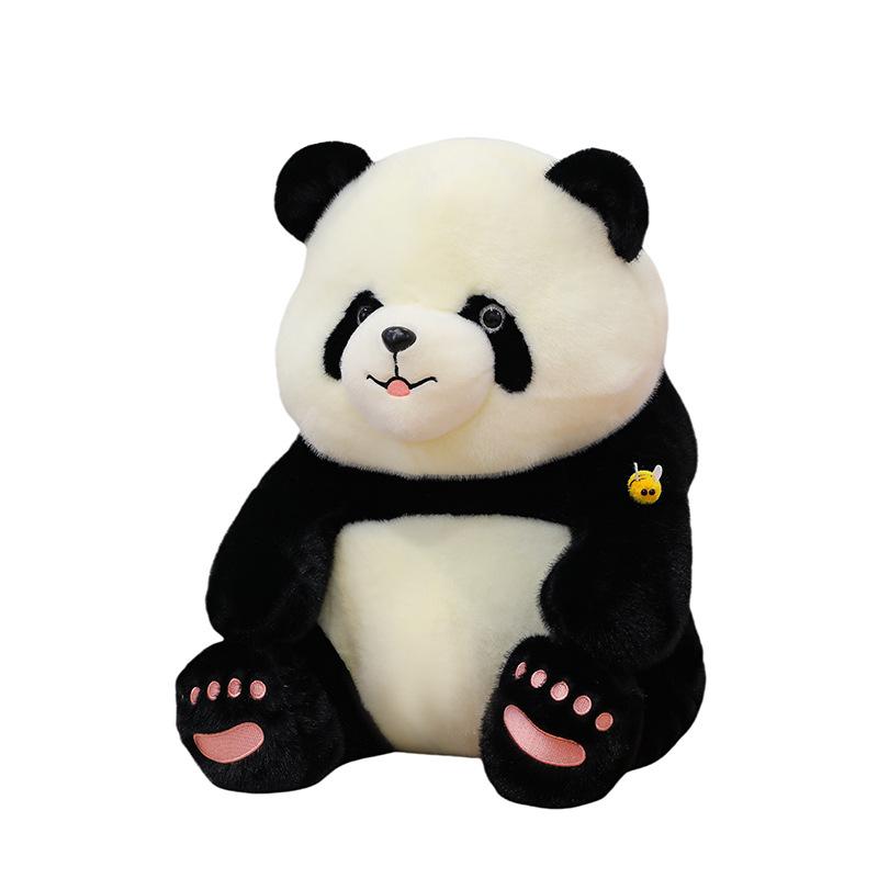 Genuine new simulation cute panda plush toy bee panda doll children's doll girl gift