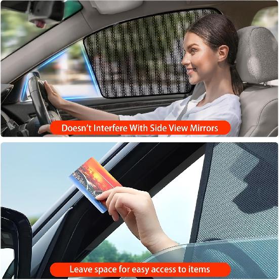 XCBYT Car Window Shades For 2018- Accord Sun Shade For Car Baby Side Window With Breathable Mesh Blocking 99% UV Glare And Privacy Protection Safe