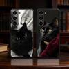 B-Black C-Cat Phone Case For Samsung Galaxy A91,80,73,72 ,71,53,52,32 ,31,22,21s,20,Soft Black Case