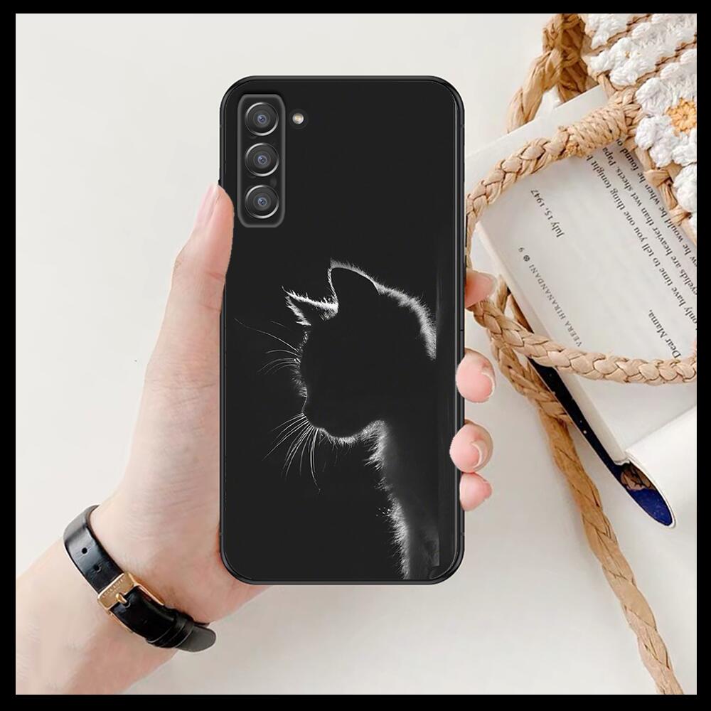 Funny Cartoon Cat Phone Cover Hull For SamSung Galaxy S6 S7 S8 S9 S10E S20 S21 S5 S30 Plus S20 Fe 5G Lite Ultra Edge