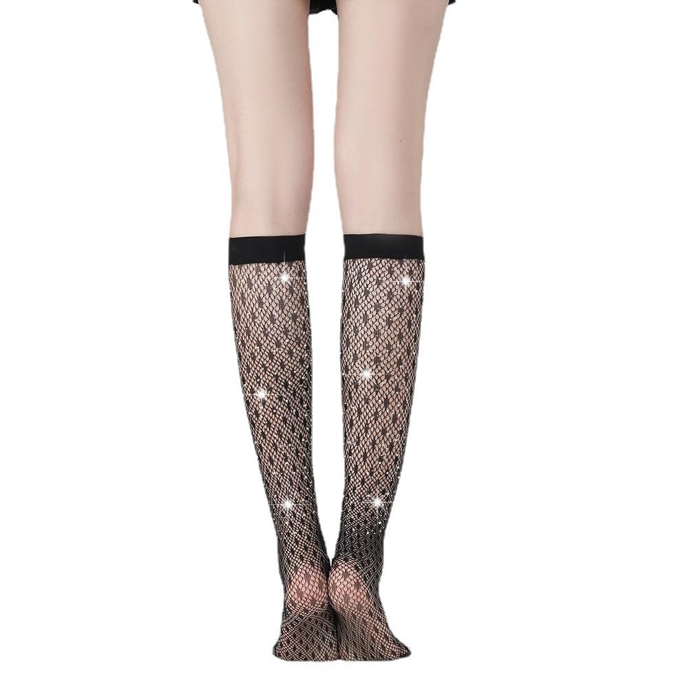 Solid Color Hot-selling Medium Tube Socks Women's Socks White Diamond Hot Diamond New Socks