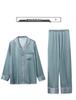 Silk Couple Pajamas: Women's & Men's Long Sleeve Plus Size Set for Spring and Autumn
