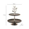 Pomegranate Two Layer Cake Stand – Decorative Tiered Cake Stand for Serving & Display | 28 x 28 x 37 cm