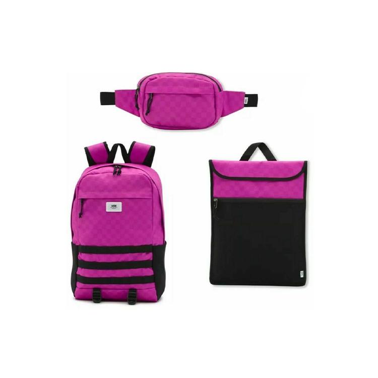 New Vans Nylon Fabric 3 in 1 Backpack Unisex Pink VN0A316ARAA