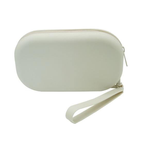 Oval Silicone Makeup Bag Waterproof Portable Storage Bag Zippered Travel Cosmetic Pouch for Toiletry Lipsticks Keys Jewelry