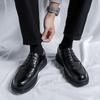 Leather shoes men's autumn and winter 2025 new trend business casual leather shoes heightening breathable men's shoes 19051-R