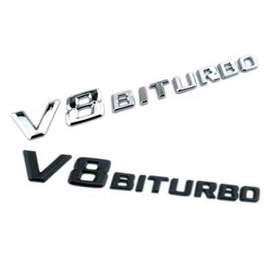 Car Auto Emblem Vehicle Logo V 8 Biturbo Elblem Badge Fit for Mercedes ForO0 Car Body Sticker YT1