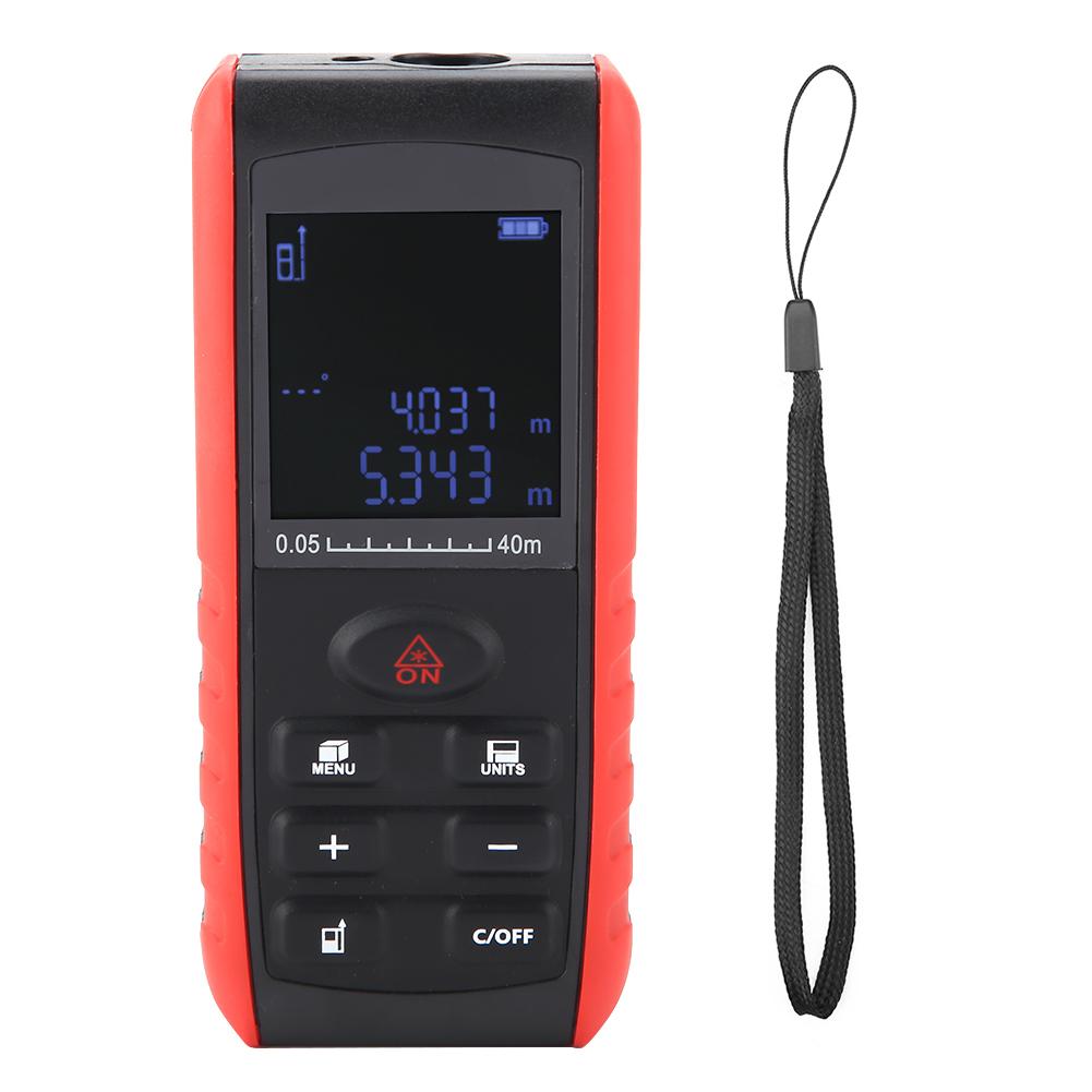 KXL E Digital Handheld Laser Distance Meter Range Finder Measure Diastimeter (E40)