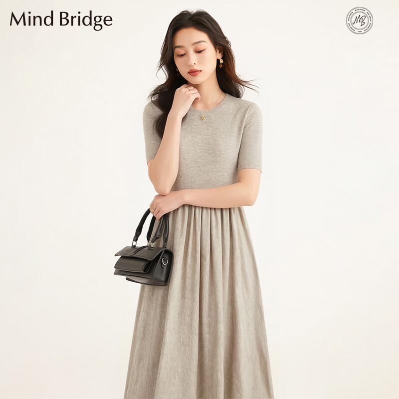 Mind Bridge Women s Wool Blend Short Sleeve A-Line Dress S/160