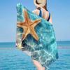 Ocean Starfish Shells Beach Towel, Super Soft Microfiber, Gift for Her/Him, Birthday, for Pool, Beach, Travel, Home Decor Fan gifts